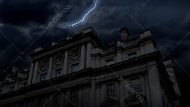 Haunted Chateau Night & Lightning (HD)