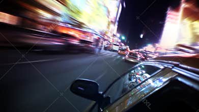 New York City Traffic from Inside Taxi