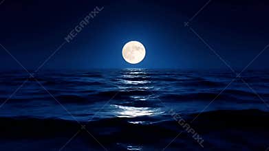 Seamless Night Sea Landscape Loop for Calm Backgrounds, Meditation Videos & Cinematic Scenes