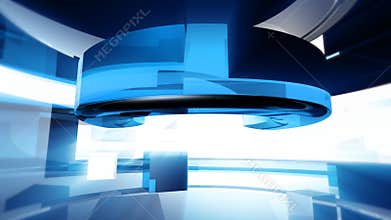 Abstract 3D Curves Animated Background