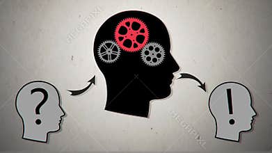 Gear head. Vector animation2