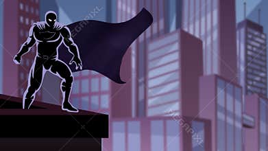 Superhero on Roof Loop