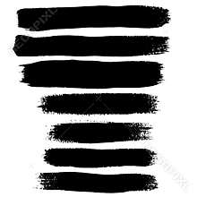 Black ink brush strokes