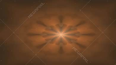 Abstract Golden Starburst Fractal Pattern Animation