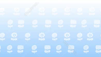 Retro hand-drawn floral pattern seamless loop animation. motion background.