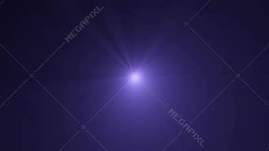 Blue starburst light on dark background