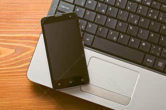 Laptop and smartphone