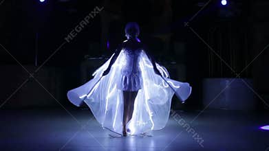 Actress girl in white