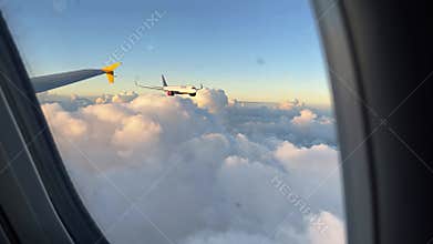 View from airplane window