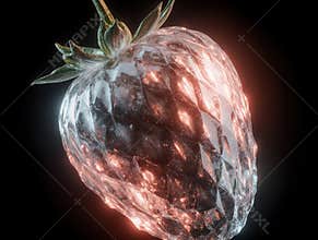 Fantasy Strawberry with Radiant Neon Effect