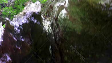 Limestone rock formations stalactites stalagmites cave Ko Hong Island Thailand