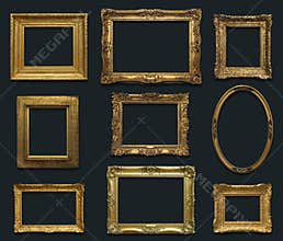 Gallery Wall with Old Frames