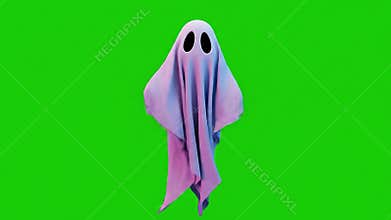 Ghost Costume Floating on green screen