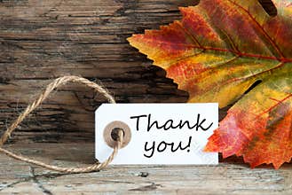 Autumnal Thank You Label