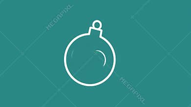 Christmas Ornament Illustrations - Festive Holiday Decorations on Teal Backgrounds