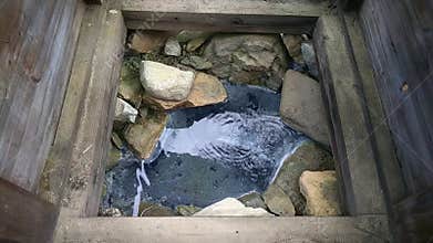 Developed hydrogen sulfide spring in national park
