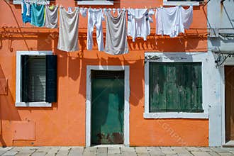 Orange house from Burano