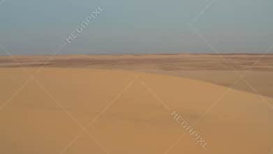 Capture Aerial Drone Footage Above Fayoum Sand Dunes and Oasis Scenic Views