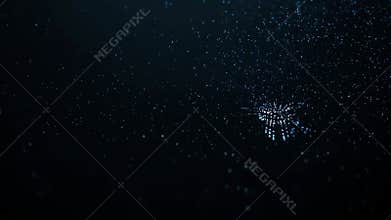 Minimal glowing scatter plot dots across dark surface, abstract analytic feel