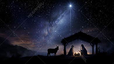 Nativity scene, christian Christmas