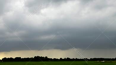 Time-lapse of a thunderstorm with heavy rainfall