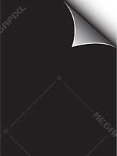 Black paper with page curl