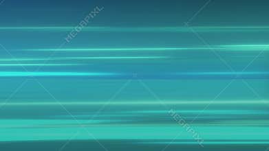 Turquoise anime speed lines moving fast across a bright background. Dynamic horizontal motion effect with glowing