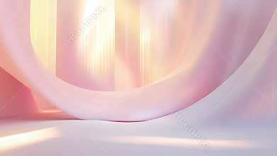 Flowing pastel fabric abstract waves background