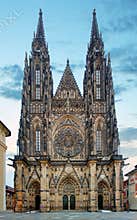 St. Vitus cathedral in Prague Castle in Prague