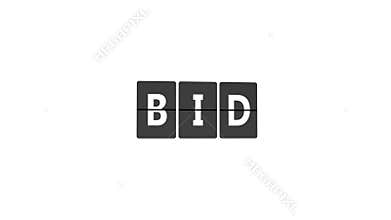 Word BID on Flight Flip Board