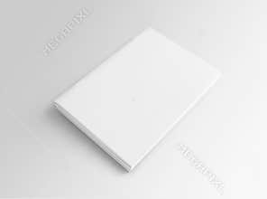 Blank closed brochures on grey background