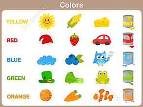 Learning the object colors for kids