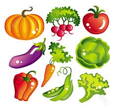 Set of vegetables