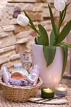 Tulips and home spa