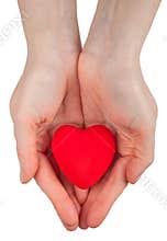 Heart symbol in hands