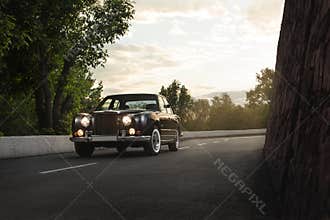Old time car Mitsuoka Galue I in the park