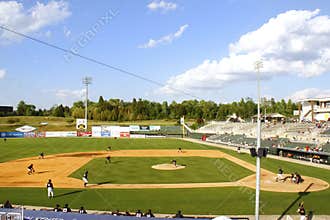 Day time Minor League baseball stadium