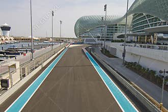 Yas Marina Formula 1 racetrack