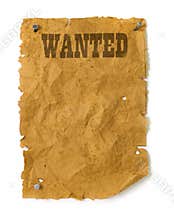 Wild west Wanted poster
