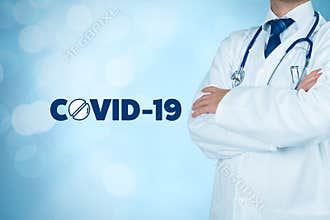 Doctor waiting for covid-19 cure concept