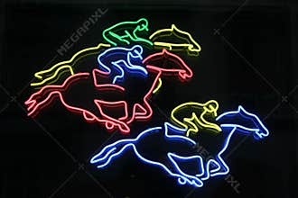 Horses neon