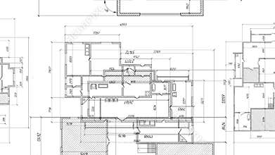 House plan project .Engineering design .Technical drawing background.Construction and repair .