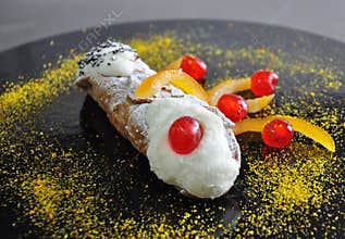 Cannolo siciliano, Sicilian bakery, traditional pastry