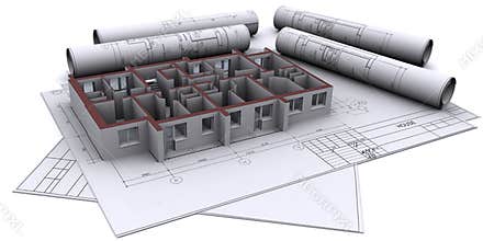 Walls on construction drawings