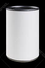 White can label with clipping path