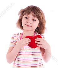 Little girl with heart