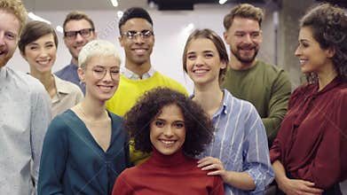 Team of young  creative business people