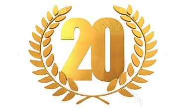 A 20 Digital number Years Anniversary 3d background