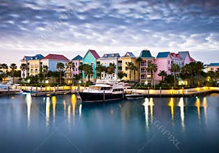 Tropical Caribbean Harbor Marina and Yacht