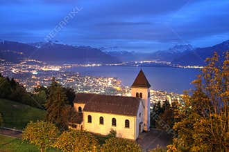 Lake Geneva from Mont Pelerin, Switzerland